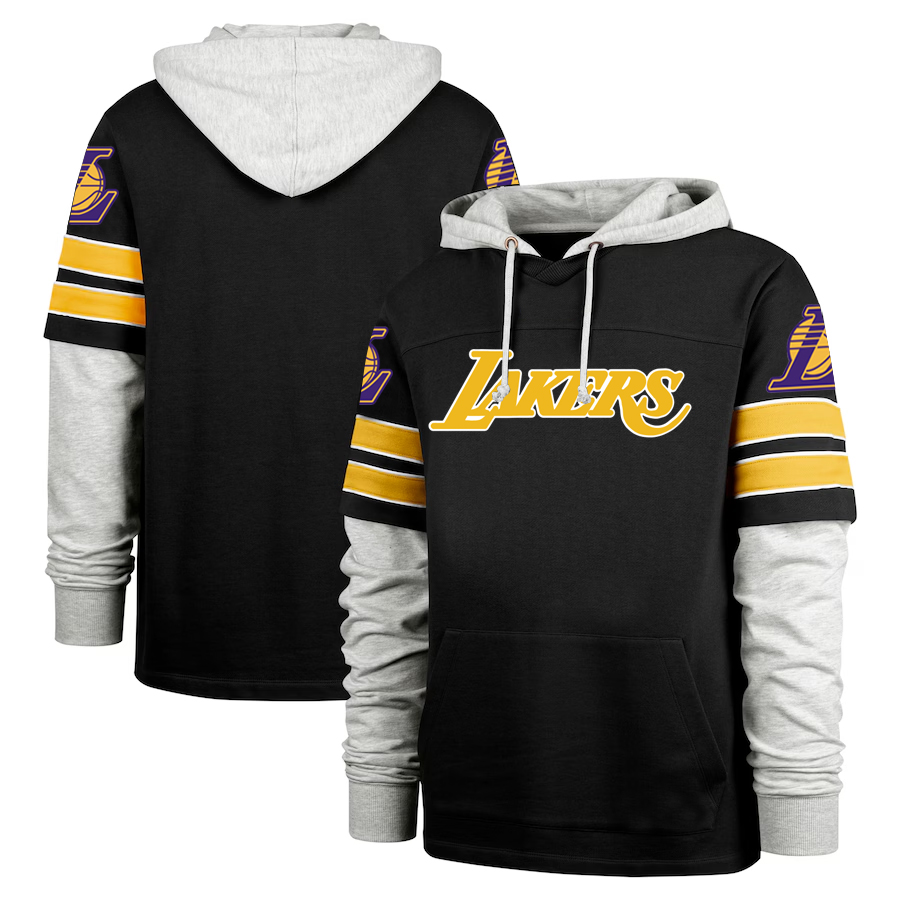 Men Los Angeles Lakers black 2024 NBA hoodie->brooklyn nets->NBA Jersey